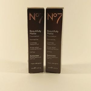 TWO No7 LATTE Beautifully Matte Foundations EXP 11/21
